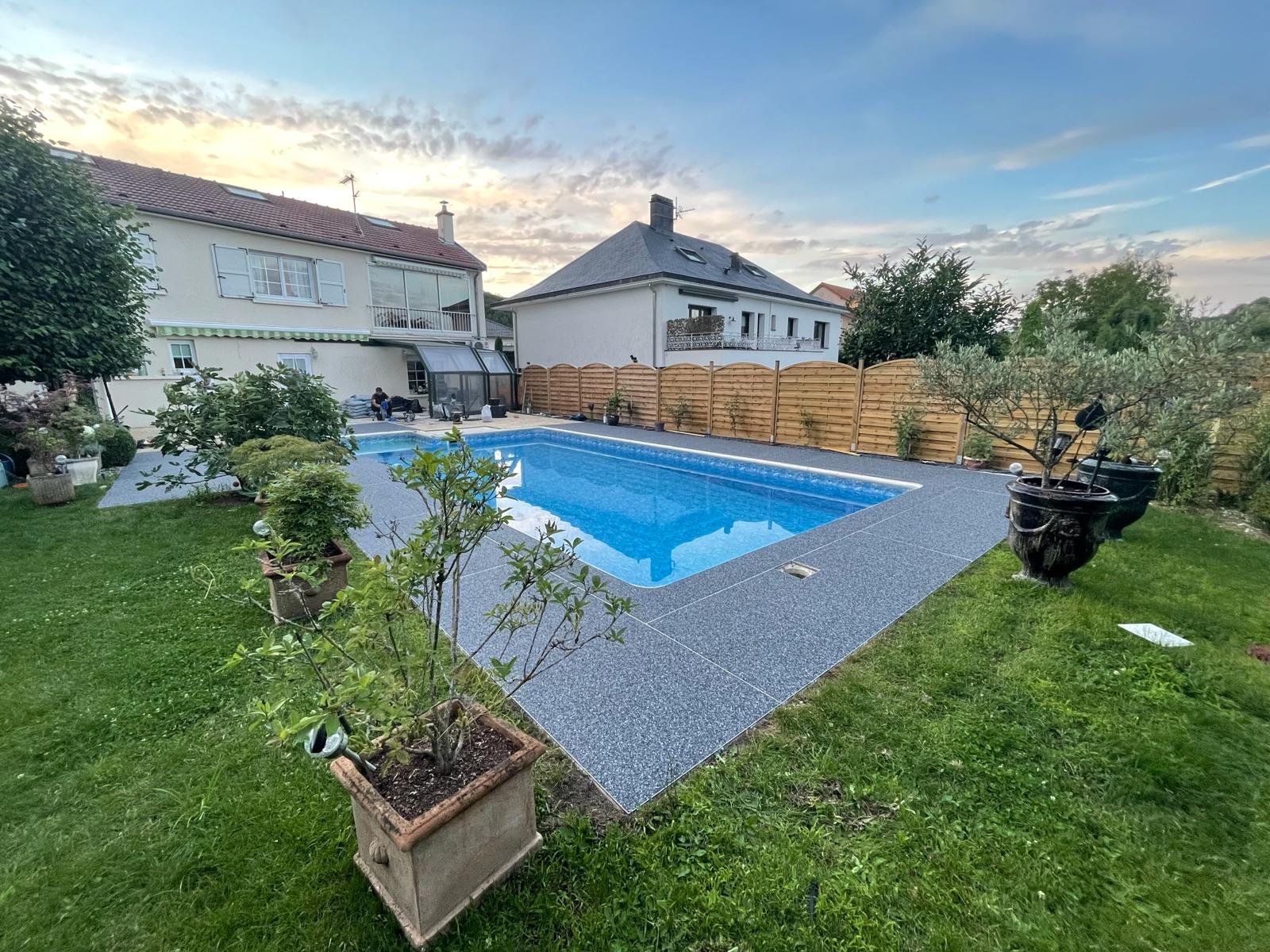 Chantier sol drainant